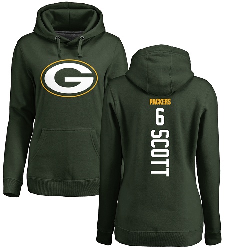 Green Bay Packers Green Women 6 Scott J K Backer Nike NFL Pullover Hoodie